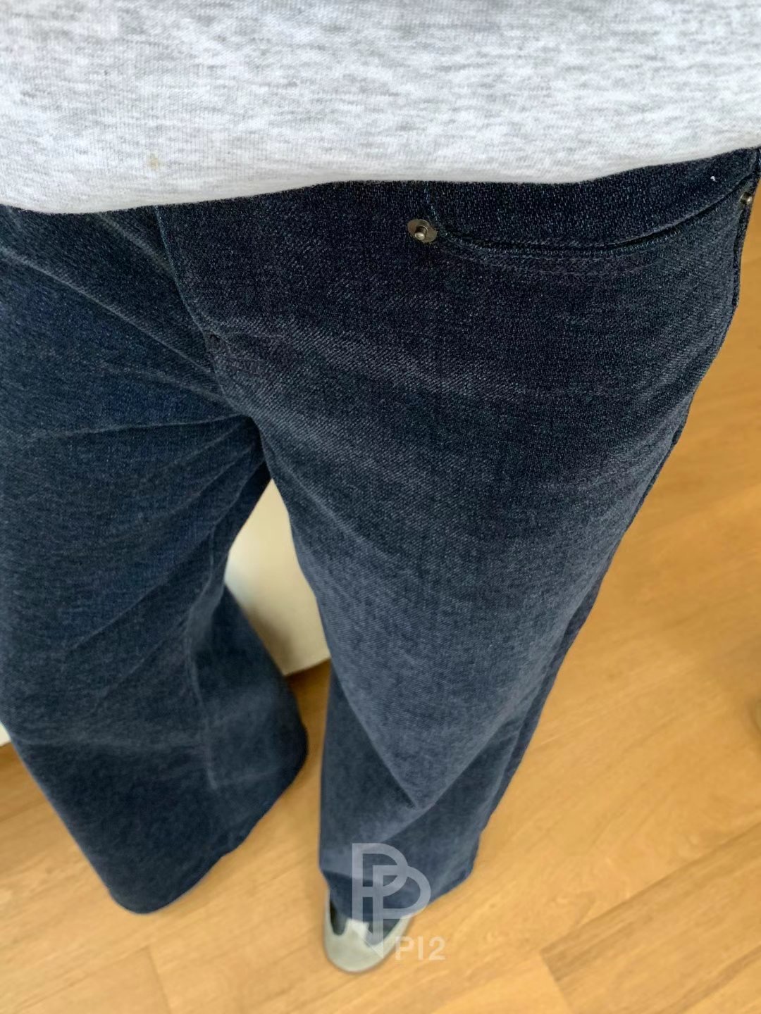 PI2韓國直郵東大門代購女裝新款真品休閑時尚熱賣牛仔褲加絨Pi2牛仔褲