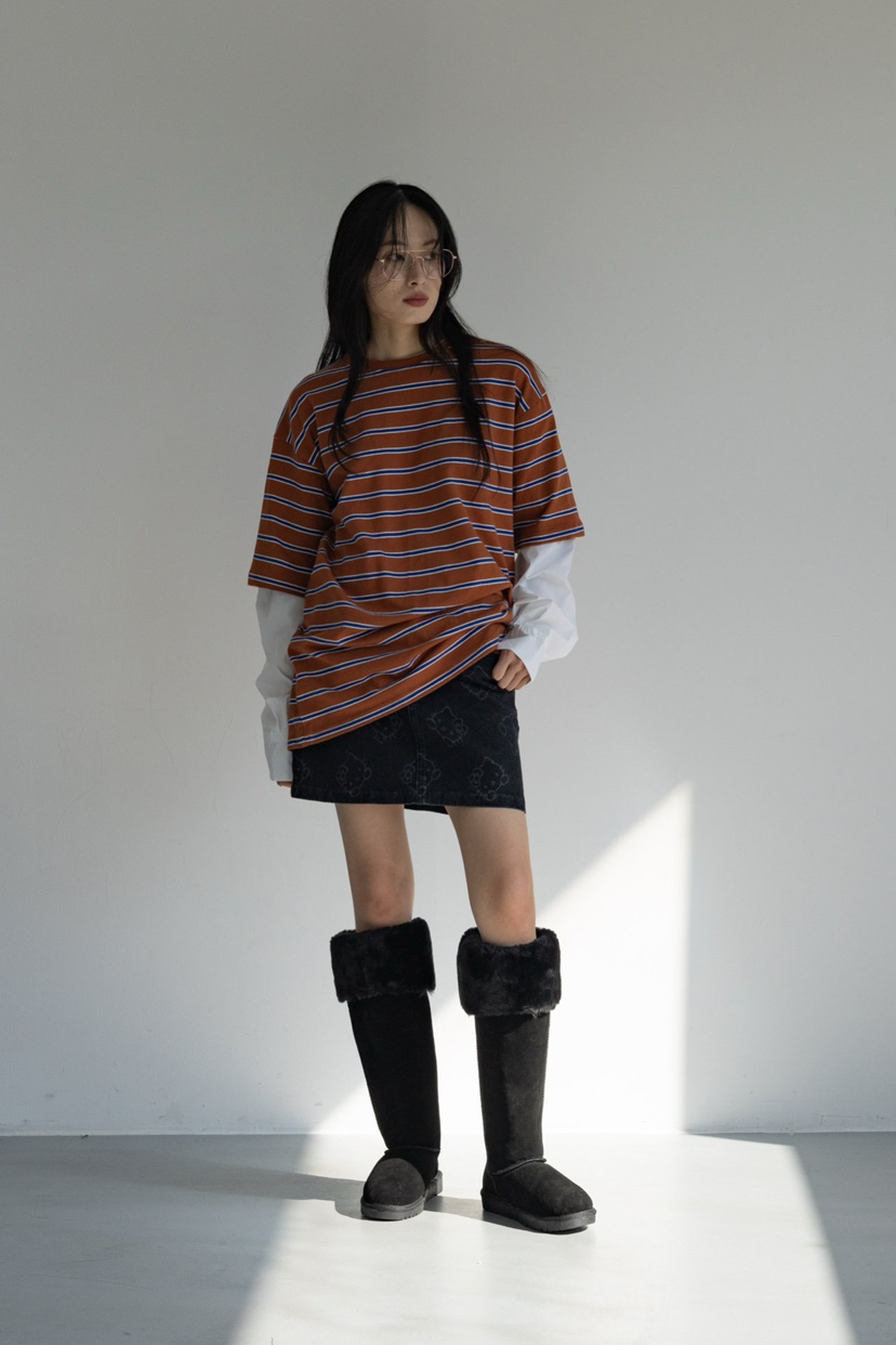 INSSENSE-A直郵韓國代購女裝新款真品職業24秋冬長袖T恤INSSENSE-A長袖T恤