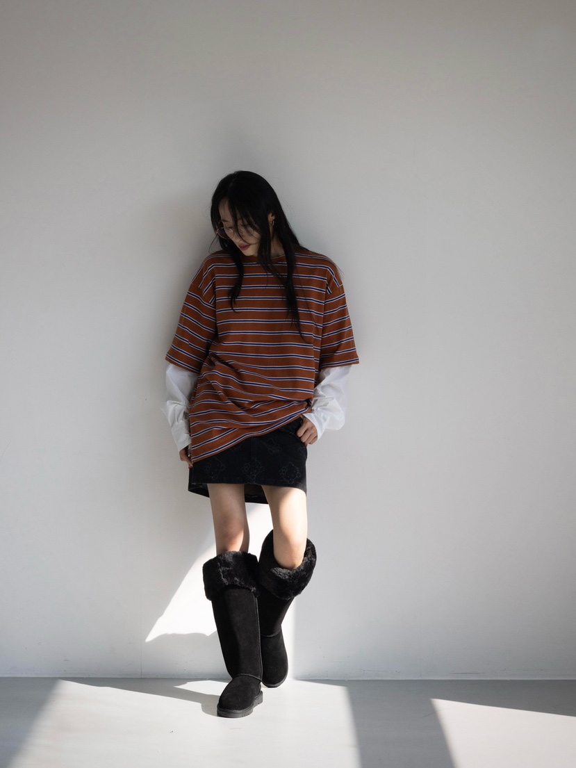 INSSENSE-A直郵韓國代購女裝新款真品職業24秋冬長袖T恤INSSENSE-A長袖T恤