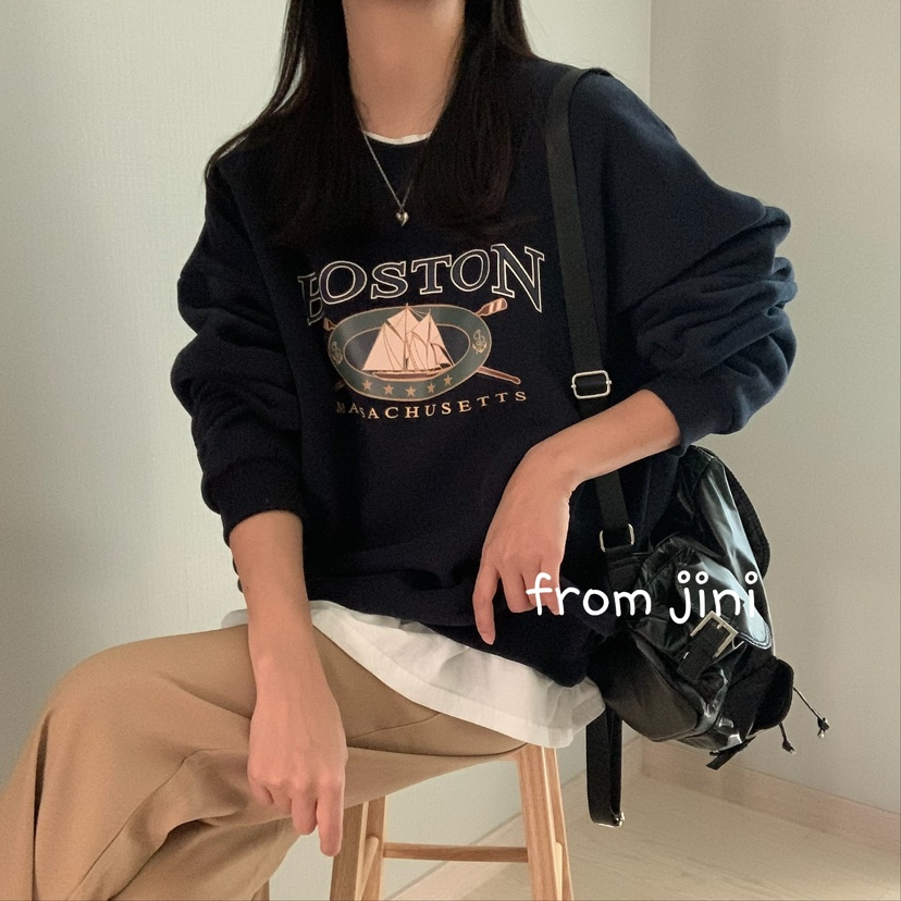 FROMJINI韓國直郵女裝新款推薦熱賣職業真品人氣24秋冬衛衣拉絨FROMJINI衛衣圖色2