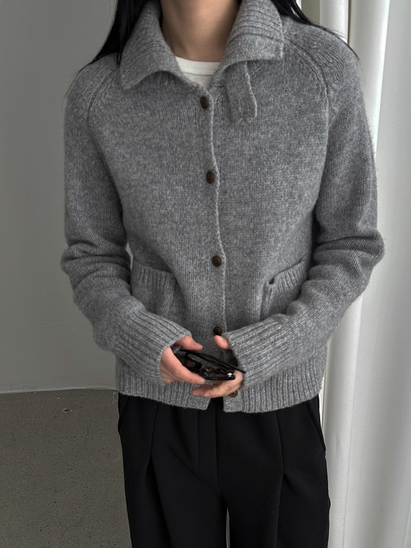 JADE MARKET韓國直郵女裝新品24秋冬職業休閑針織衫開衫JADE MARKET針織衫