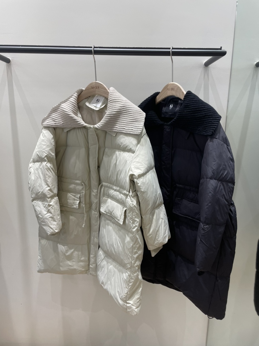 NEOUL/ahin雙領標簽韓國直郵女裝新品休閑時尚人氣長款羽絨服NEOUL/ahin雙領標簽長款羽絨服