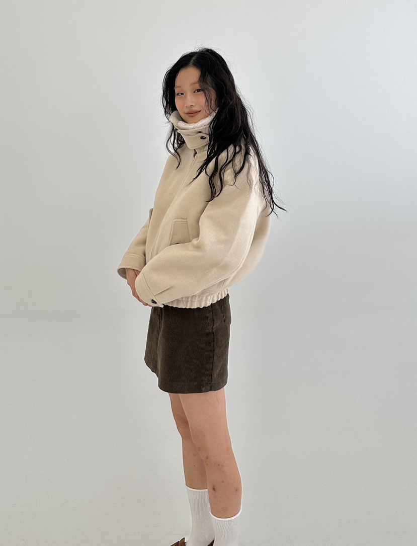 A.VER東大門實拍女士新品休閑24秋夏人氣職業短款大衣羊絨A.VER短款大衣