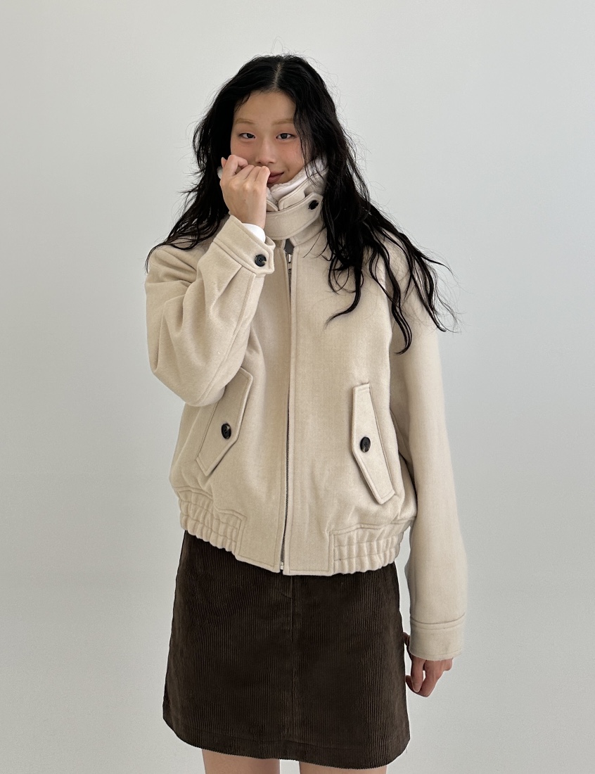 A.VER東大門實拍女士新品休閑24秋夏人氣職業短款大衣羊絨A.VER短款大衣