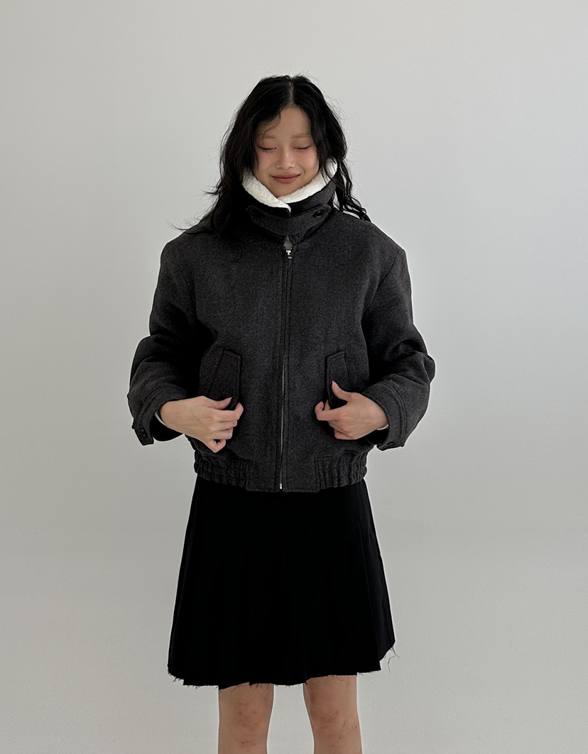 A.VER東大門實拍女士新品休閑24秋夏人氣職業短款大衣羊絨A.VER短款大衣