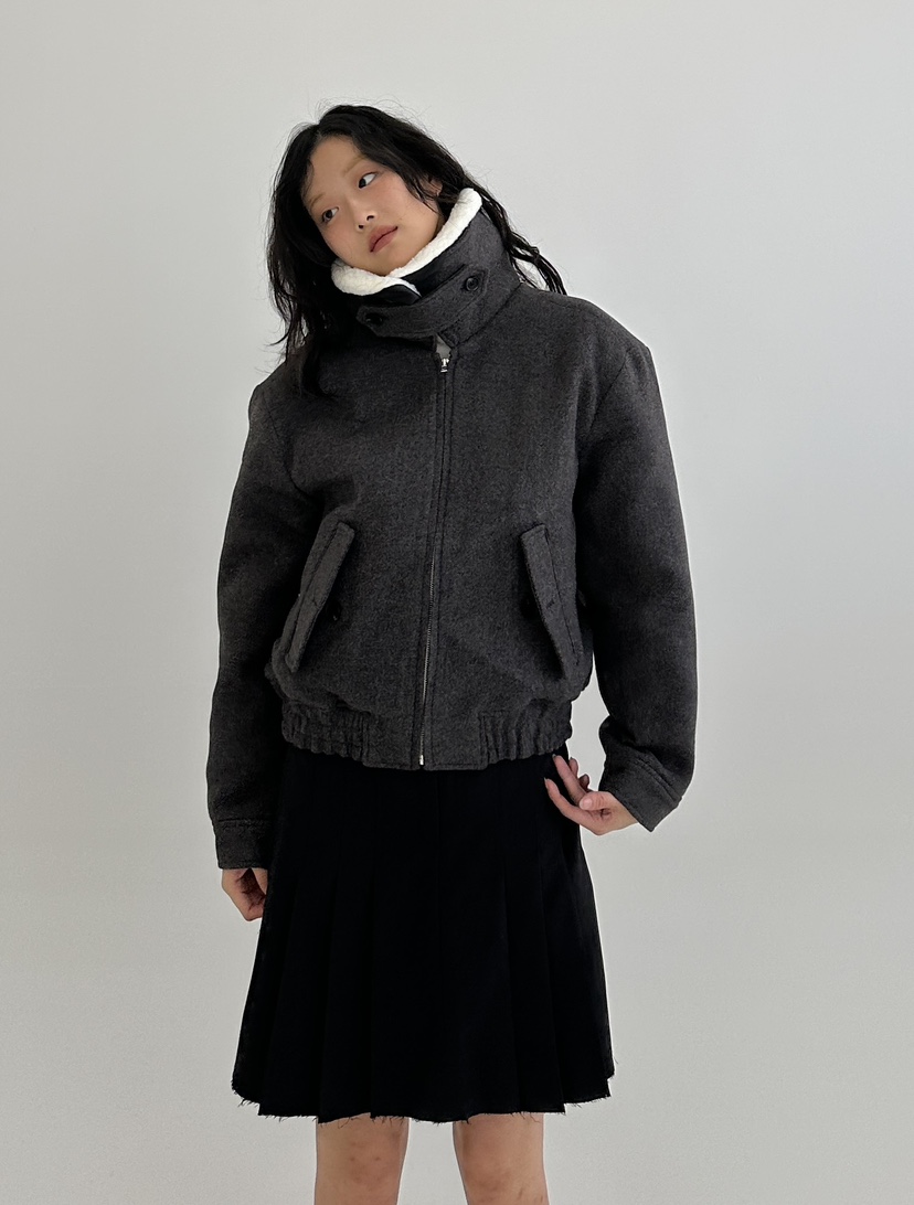 A.VER東大門實拍女士新品休閑24秋夏人氣職業短款大衣羊絨A.VER短款大衣