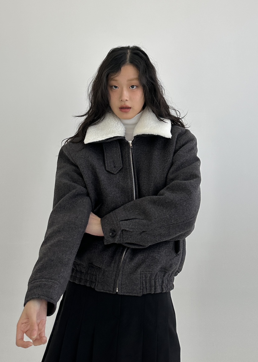 A.VER東大門實拍女士新品休閑24秋夏人氣職業短款大衣羊絨A.VER短款大衣