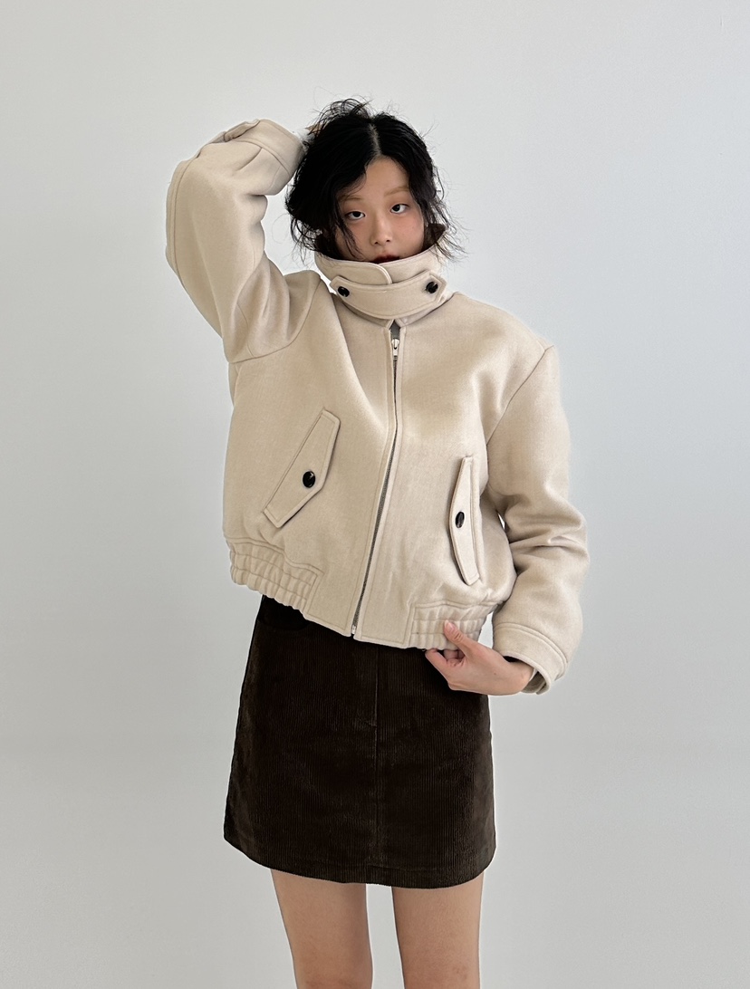 A.VER東大門實拍女士新品休閑24秋夏人氣職業短款大衣羊絨A.VER短款大衣圖色2