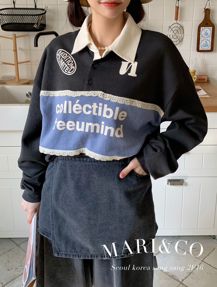 MARI CO韓國直郵東大門實拍女裝新品休閑熱賣人氣推薦長袖T恤ARANCIA長袖T恤