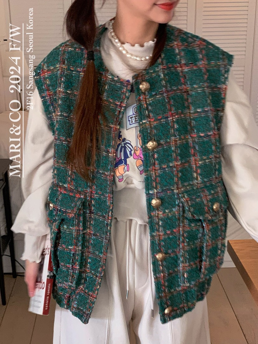 MARI CO直郵韓國代購女裝新款職業時尚休閑推薦熱賣24秋冬馬甲ARANCIA馬甲