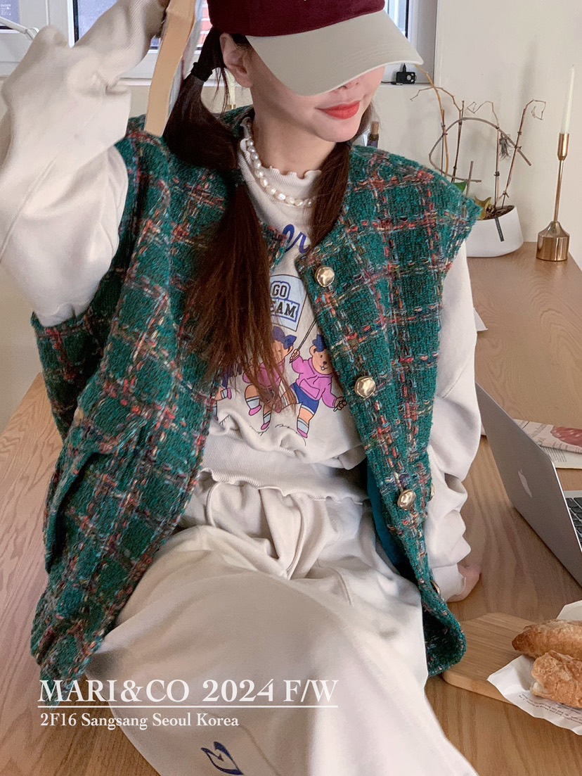 MARI CO直郵韓國代購女裝新款職業時尚休閑推薦熱賣24秋冬馬甲ARANCIA馬甲