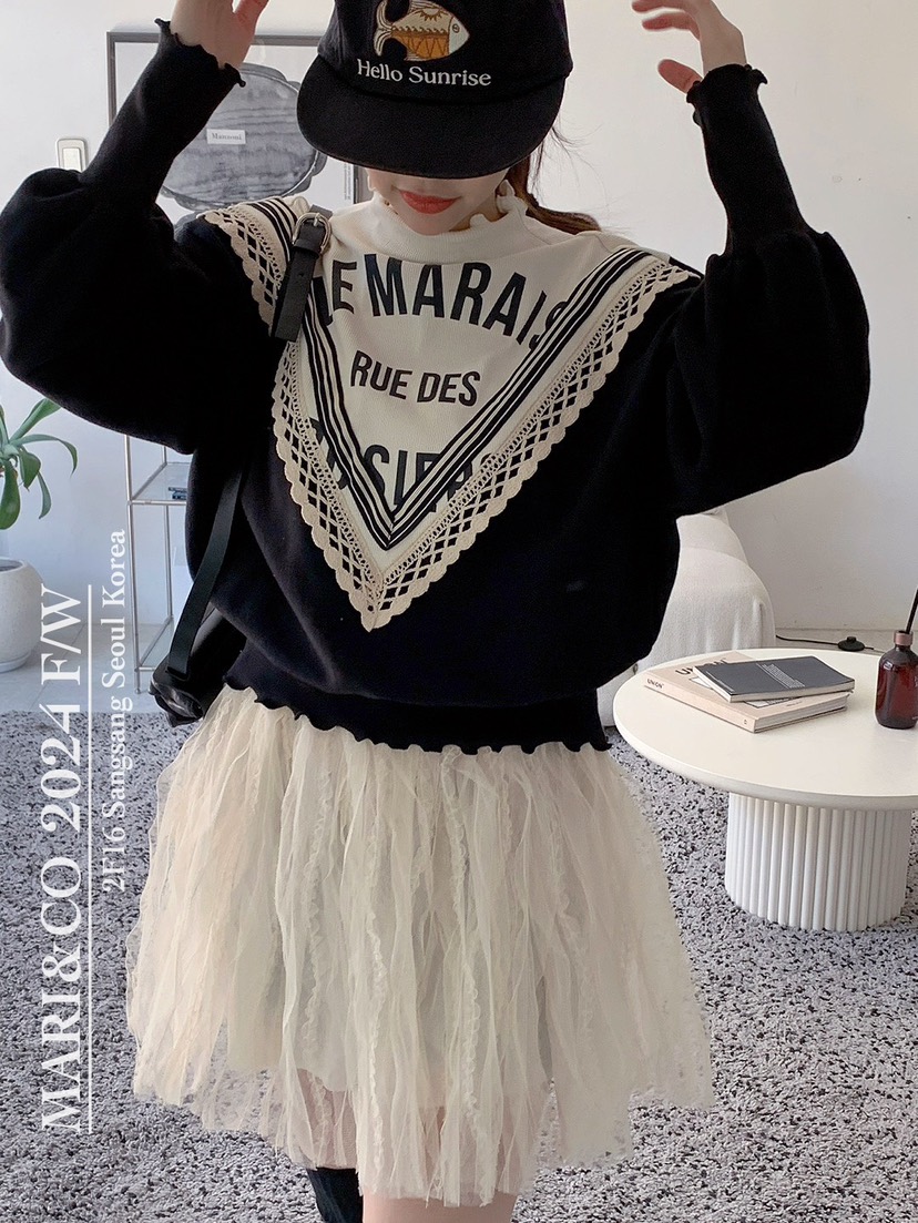 MARI CO直郵韓國代購女裝新款24秋冬真品熱賣職業推薦衛衣ARANCIA衛衣