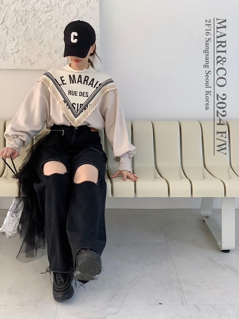 MARI CO直郵韓國代購女裝新款24秋冬真品熱賣職業推薦衛衣ARANCIA衛衣