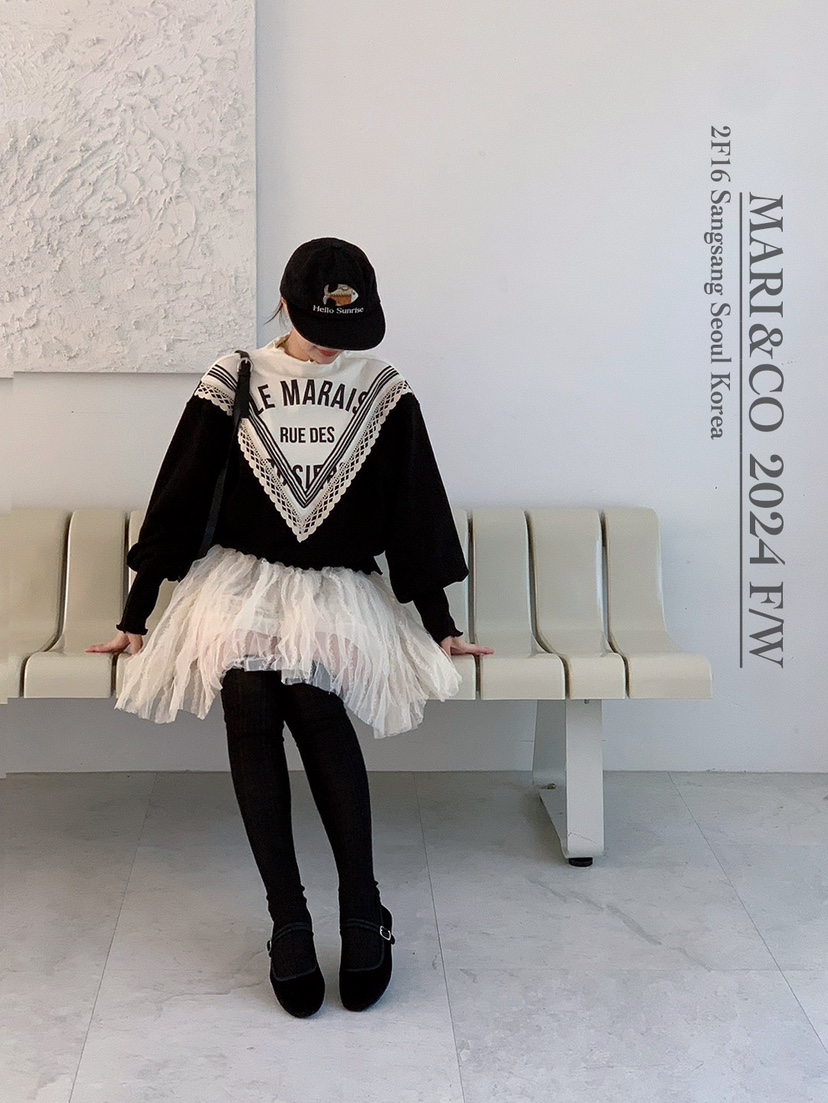 MARI CO直郵韓國代購女裝新款24秋冬真品熱賣職業推薦衛衣ARANCIA衛衣