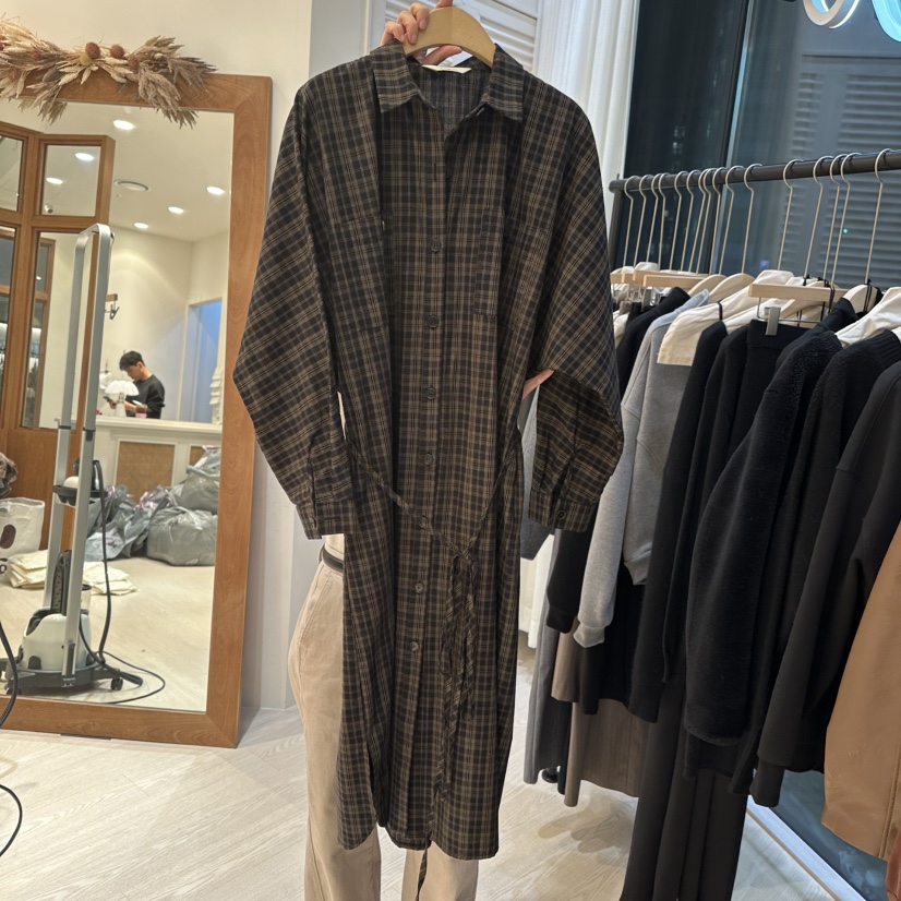 Copiner直郵韓國代購女裝新款職業24秋冬人氣連衣裙含腰繩COPINER連衣裙圖色3