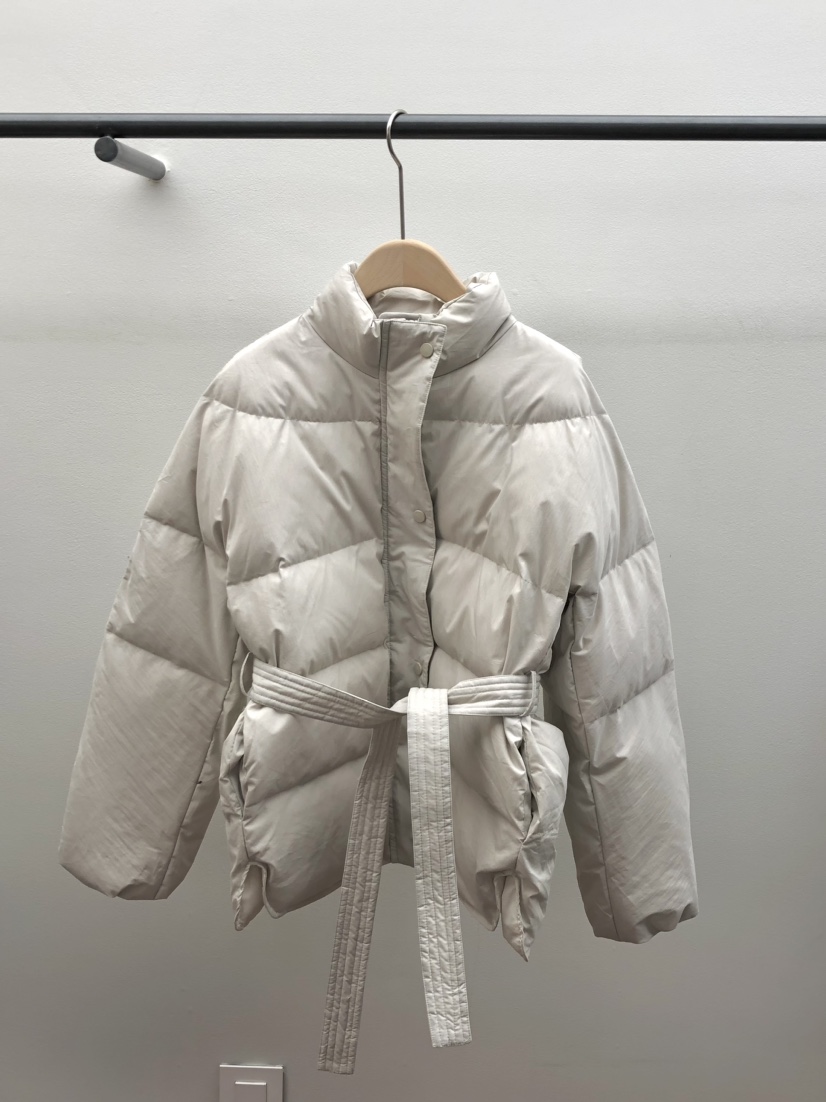FFULLBAR直郵韓國代購女裝新款休閑短款羽絨服含腰帶填充絨DELI JENNY短款羽絨服