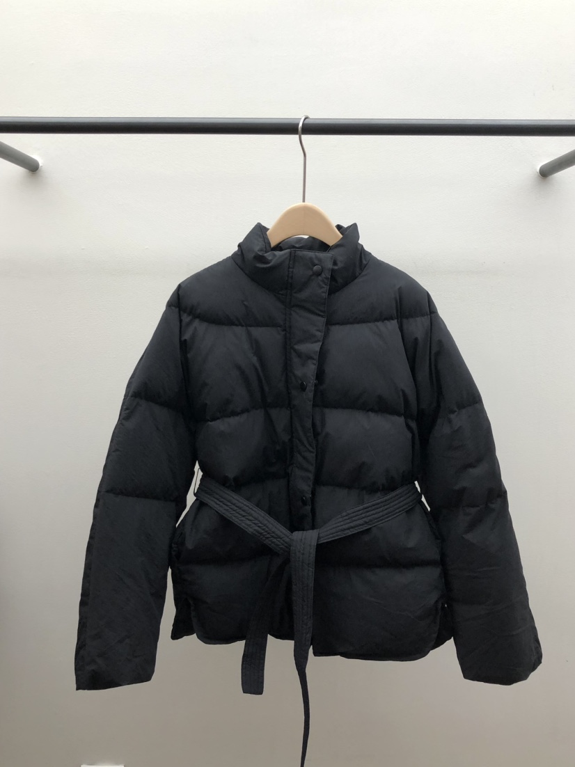 FFULLBAR直郵韓國代購女裝新款休閑短款羽絨服含腰帶填充絨DELI JENNY短款羽絨服圖色3