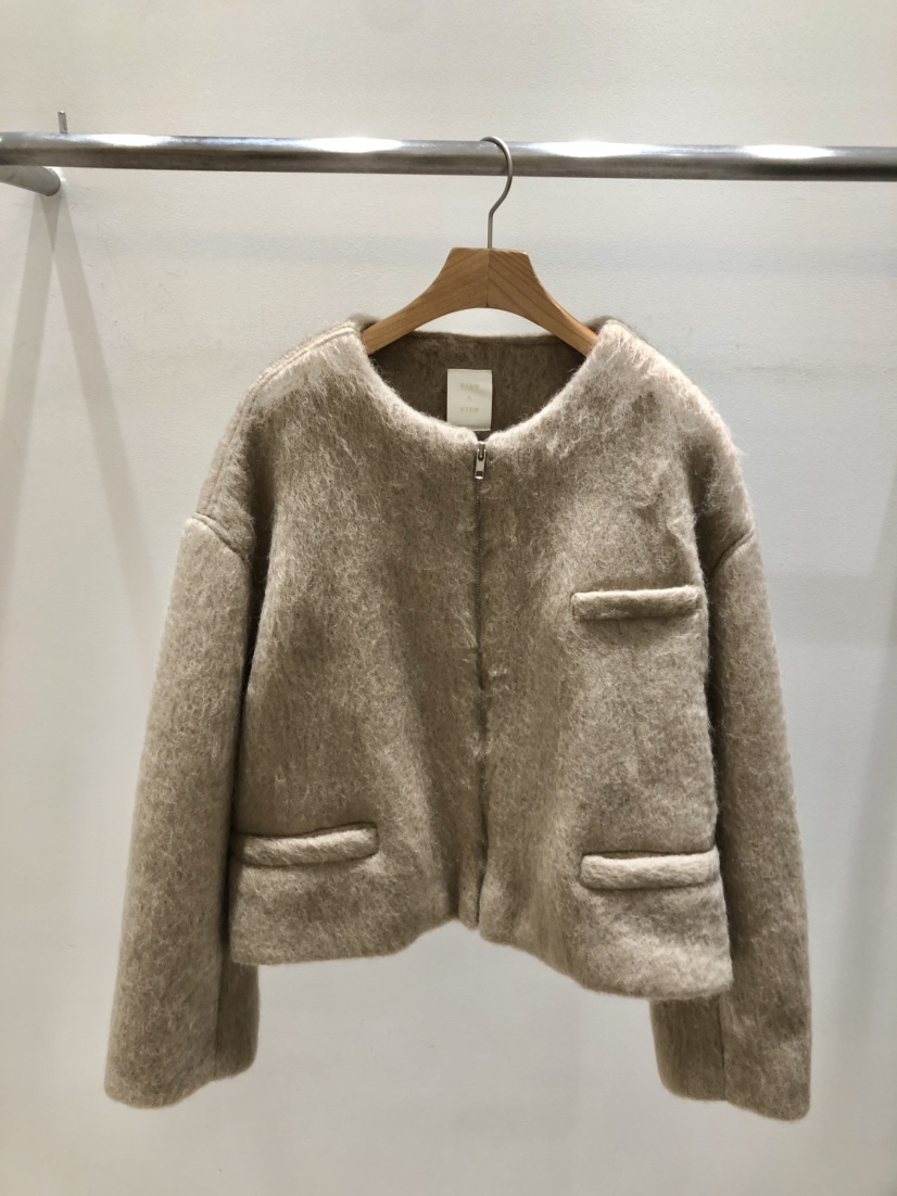 BIENBIEN韓國直郵東大門代購女裝新款熱賣24秋冬短款大衣馬海毛EYEL短款大衣圖色2