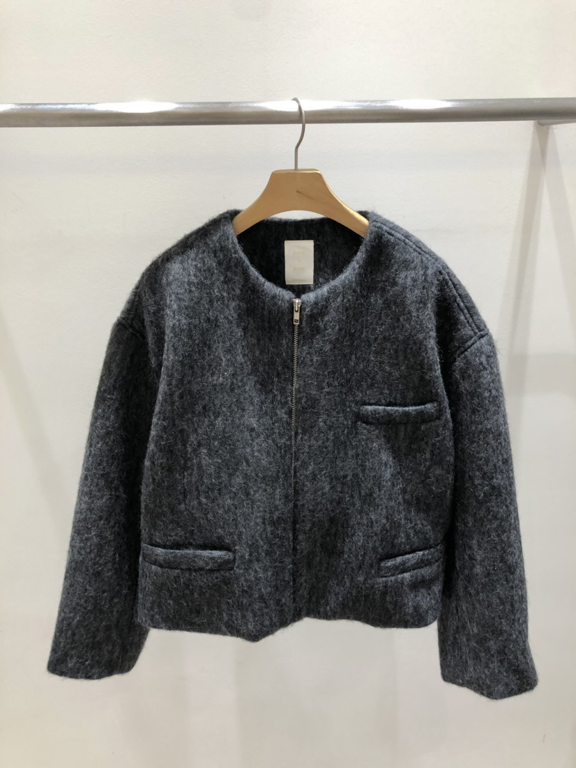 BIENBIEN韓國直郵東大門代購女裝新款熱賣24秋冬短款大衣馬海毛EYEL短款大衣圖色3