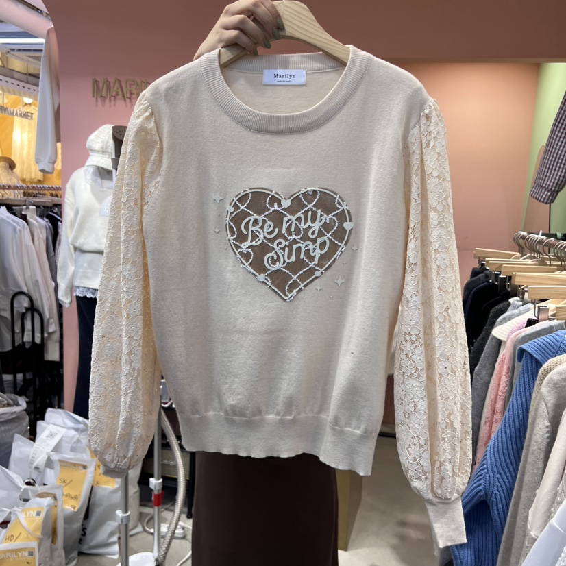 MARILYN韓國直郵東大門實拍女裝新品24秋冬休閑人氣長袖T恤MARILYN長袖T恤圖色2