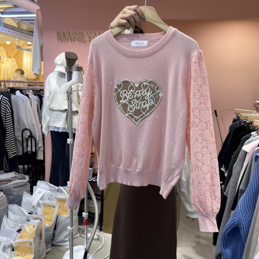 MARILYN韓國直郵東大門實拍女裝新品24秋冬休閑人氣長袖T恤MARILYN長袖T恤圖色3