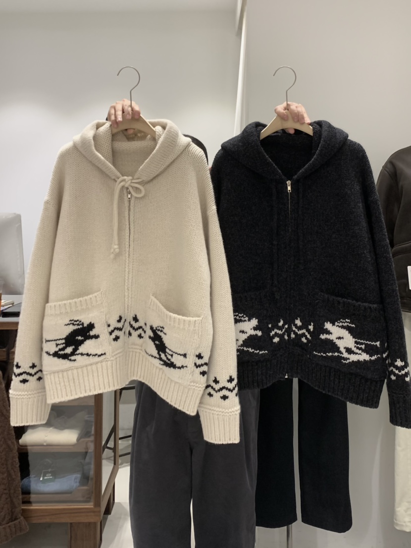 IRVINE韓國直郵東大門實拍女裝新款熱賣24秋冬休閑毛衣拉鏈IRVINE毛衣