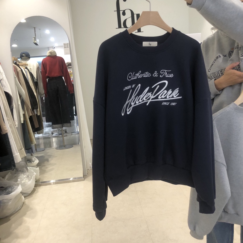 FAR韓國直郵東大門實拍女裝新品時尚推薦真品24秋冬衛衣加絨拉絨X-MOOD衛衣圖色2