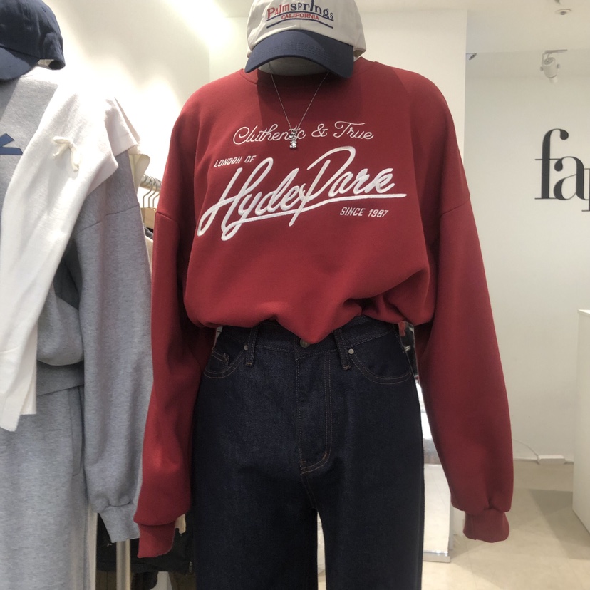 FAR韓國直郵東大門實拍女裝新品時尚推薦真品24秋冬衛衣加絨拉絨X-MOOD衛衣圖色3