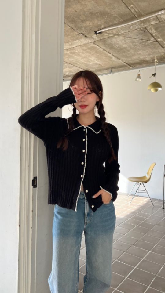 HEY/TO SEWING韓國直郵東大門實拍女裝新款時尚針織衫羊毛開衫BY HEY/TO SEWING針織衫