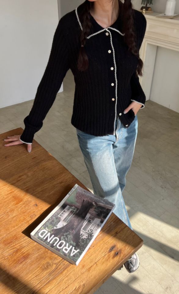 HEY/TO SEWING韓國直郵東大門實拍女裝新款時尚針織衫羊毛開衫BY HEY/TO SEWING針織衫