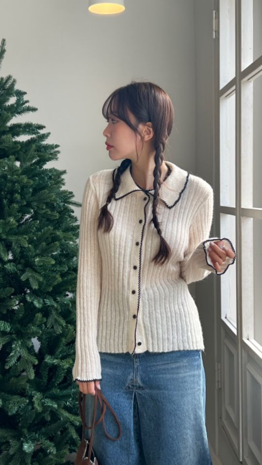 HEY/TO SEWING韓國直郵東大門實拍女裝新款時尚針織衫羊毛開衫BY HEY/TO SEWING針織衫