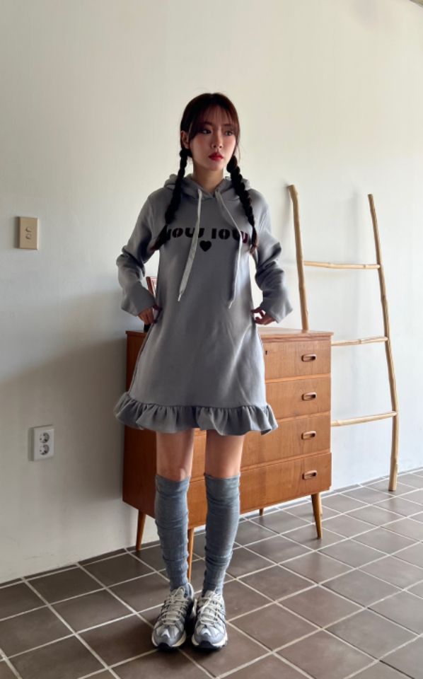 HEY/TO SEWING韓國直郵東大門實拍女裝新款真品連衣裙連帽連衣裙BY HEY/TO SEWING連衣裙