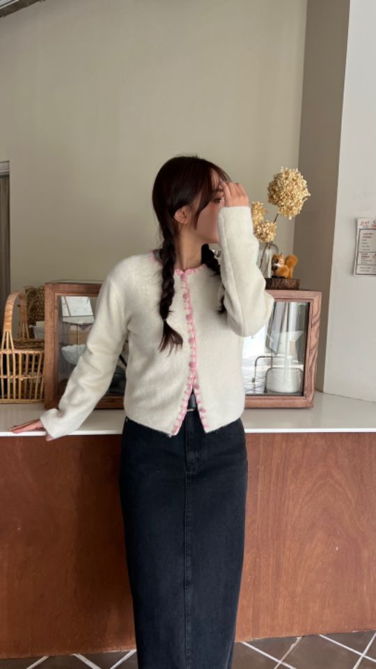 HEY/TO SEWING韓國直郵東大門代購女裝新款真品針織衫羊駝毛開衫BY HEY/TO SEWING針織衫