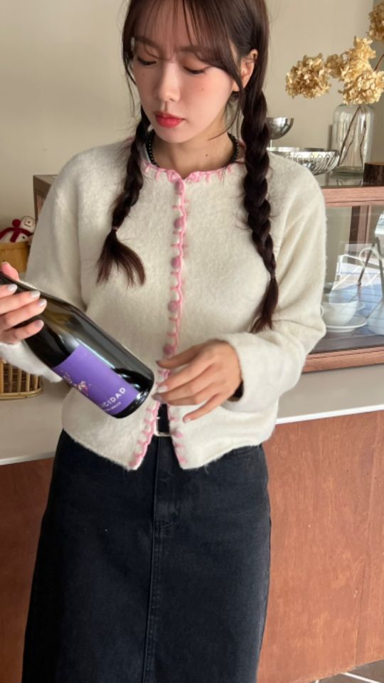 HEY/TO SEWING韓國直郵東大門代購女裝新款真品針織衫羊駝毛開衫BY HEY/TO SEWING針織衫圖色3