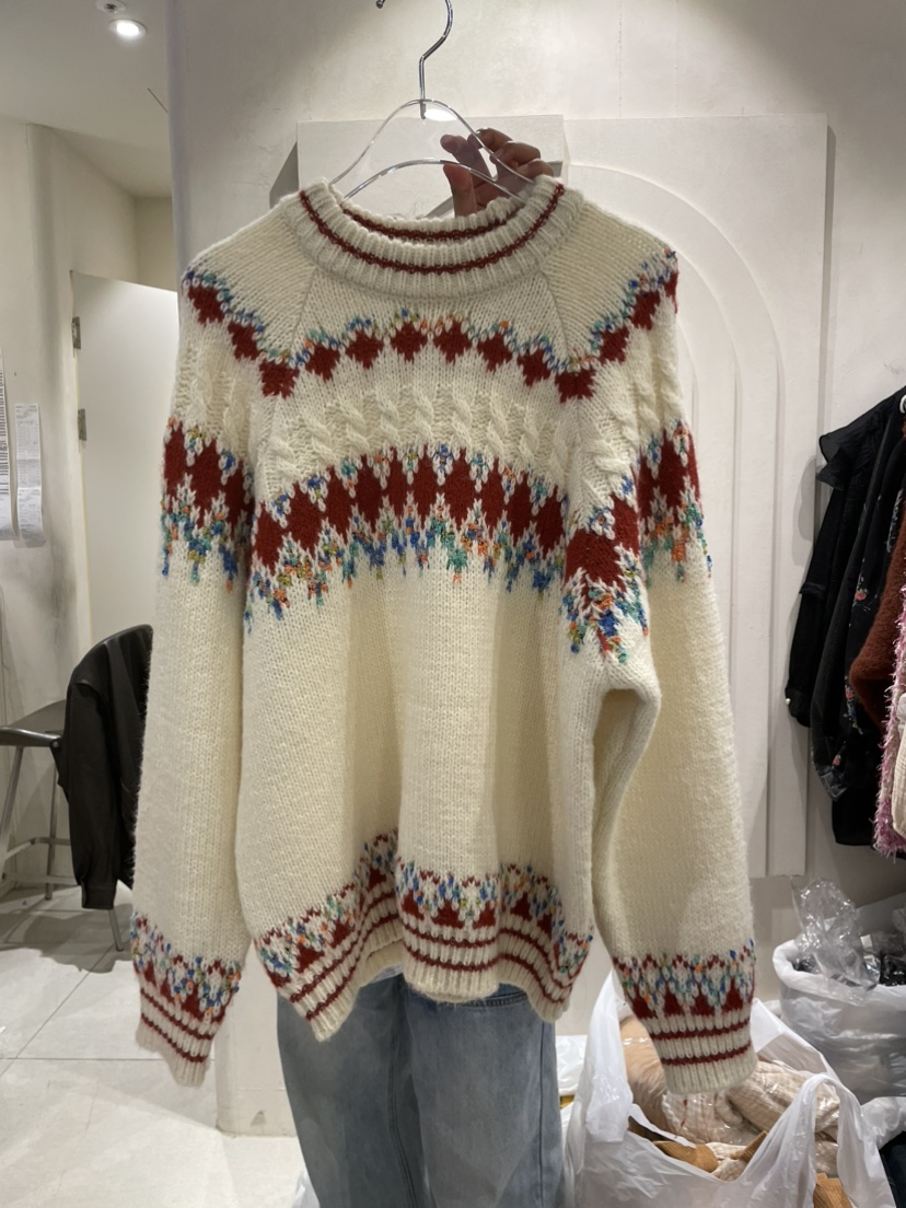 FARBE直郵韓國代購女裝新品真品休閑24秋冬熱賣職業人氣毛衣PLATFORM毛衣