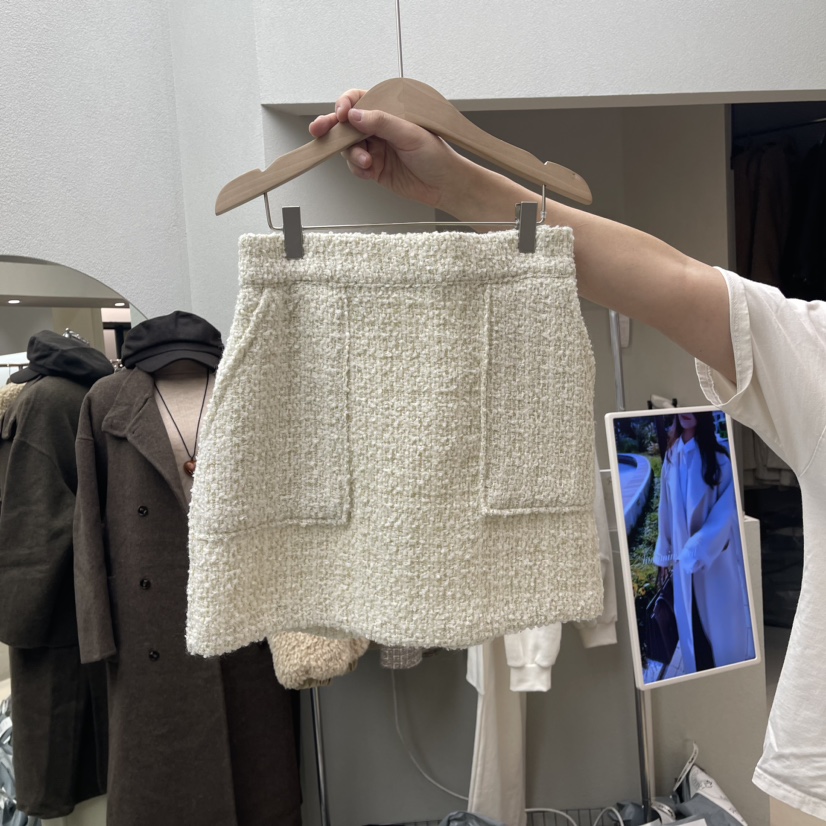 humming bird韓國直郵女裝新款24秋冬推薦熱賣真品短裙花呢HUMMING BIRD短裙