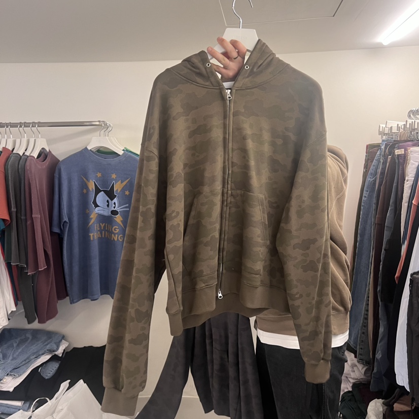 NEDEWS韓國直郵東大門實拍女裝新品職業人氣推薦衛衣迷彩兜帽NEDEWS衛衣圖色2