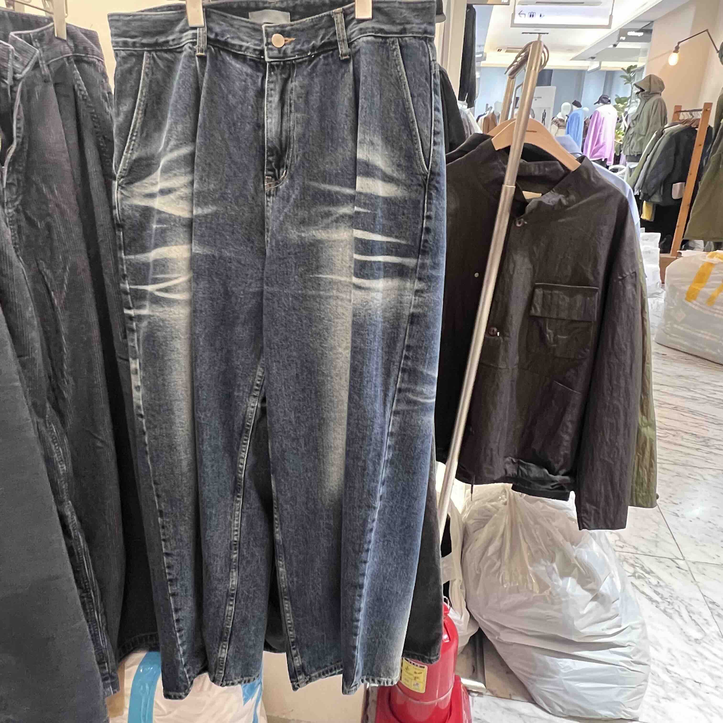 NEDEWS直郵韓國代購女裝新品時尚熱賣休閑真品職業牛仔褲超長NEDEWS-男裝牛仔褲