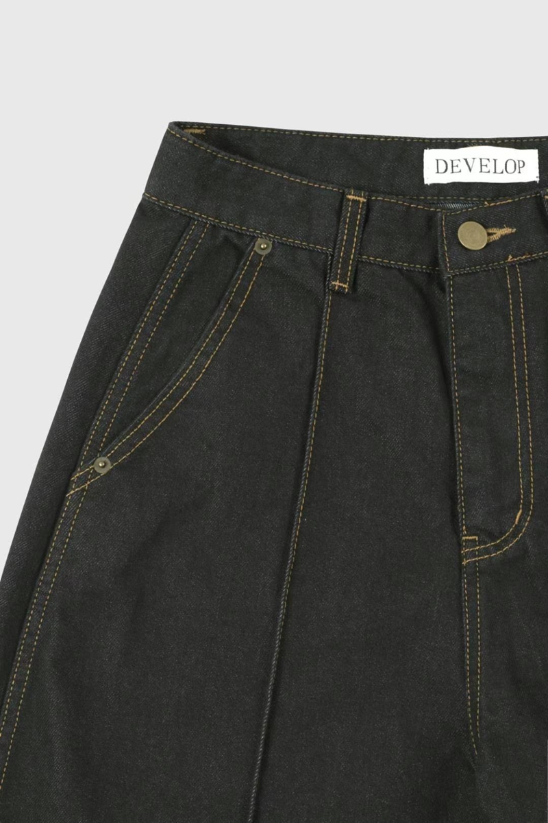 DEVELOP韓國直郵女裝新品24秋冬職業人氣熱賣推薦休閑牛仔褲DEVELOP牛仔褲