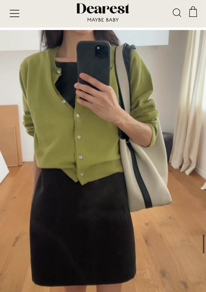 DE ONDO直郵韓國代購女裝新款時尚24秋冬真品推薦針織衫DE ONDO針織衫