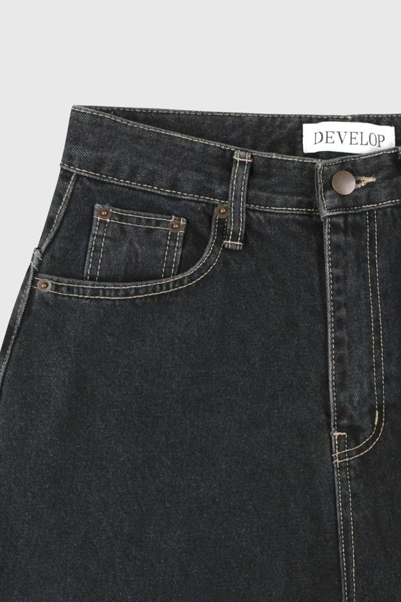 DEVELOP韓國直郵東大門實拍女裝新款24秋冬時尚推薦牛仔褲DEVELOP牛仔褲