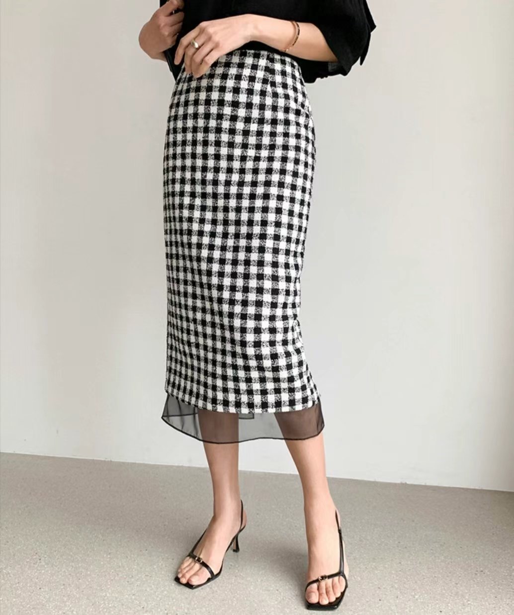 TERAIS直郵韓國代購女裝新品職業休閑真品半身裙中短裙花呢TERAIS半身裙/中短裙