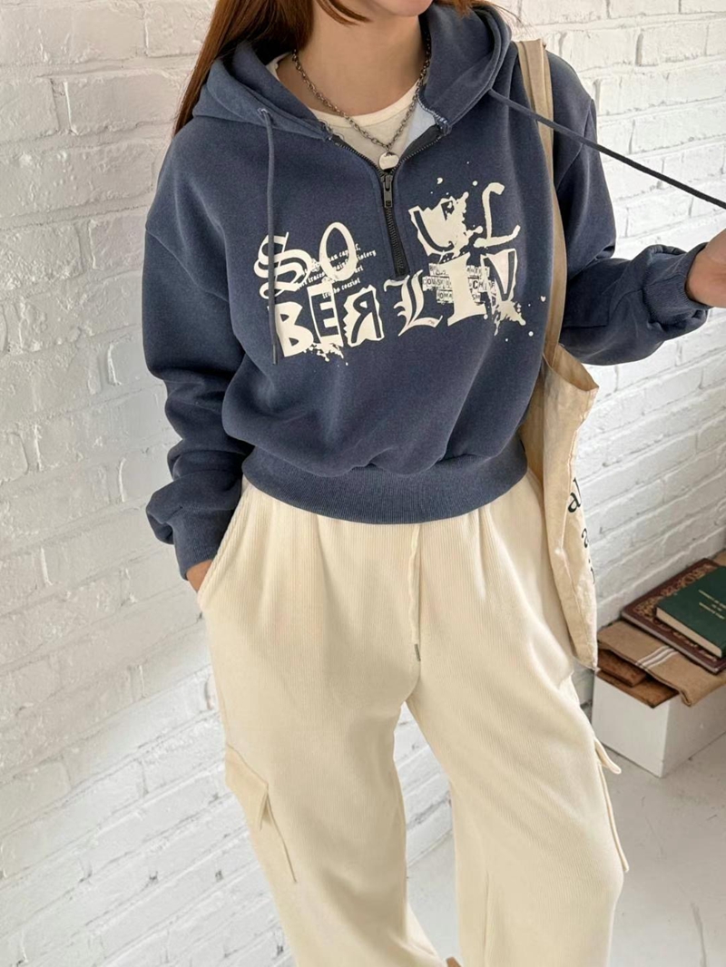 BBIBBICO韓國直郵女裝新品推薦職業熱賣真品24秋冬衛衣拉鏈BBIBBICO衛衣圖色3