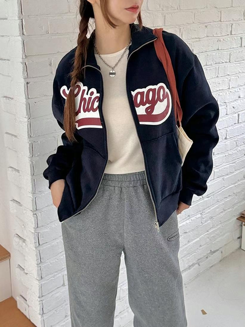 BBIBBICO直郵韓國代購女裝新款職業人氣24秋冬時尚夾克拉鏈BBIBBICO夾克