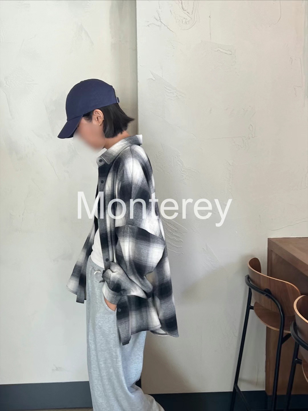MONTEREY韓國直郵女裝新款真品時尚職業推薦襯衫蕾絲衫寬松MONTEREY襯衫/蕾絲衫