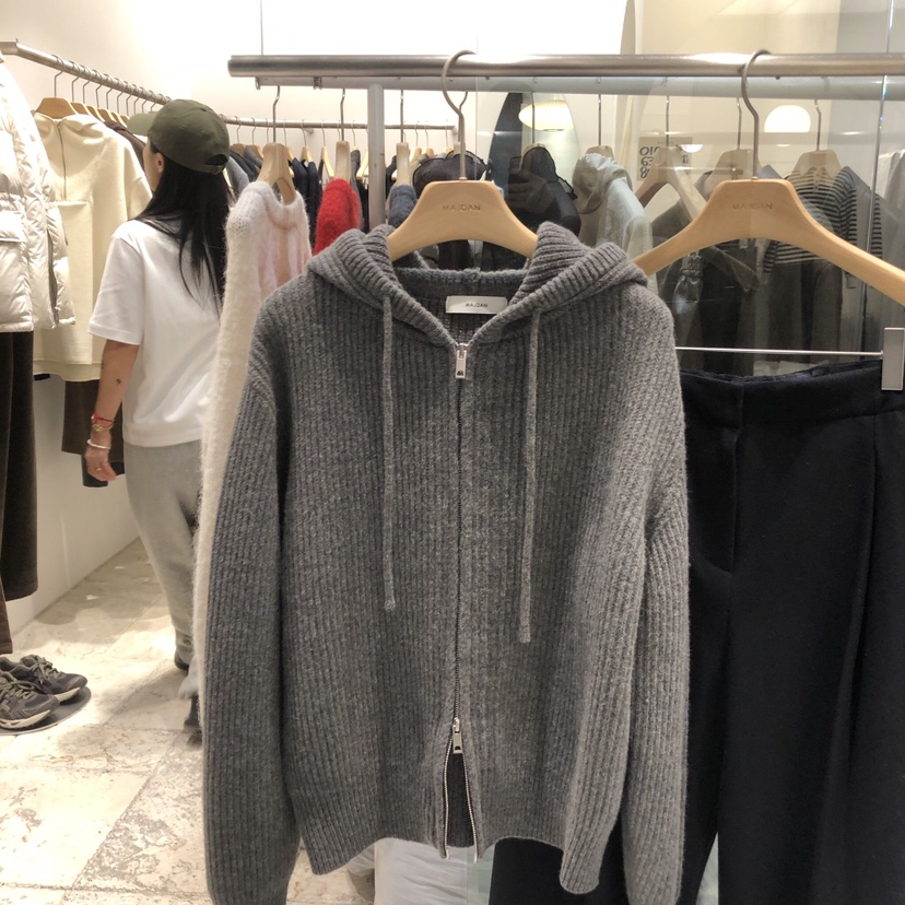 MAJDAN韓國直郵女裝新品人氣推薦24秋冬真品衛衣拉鏈連帽MAJDAN衛衣圖色2