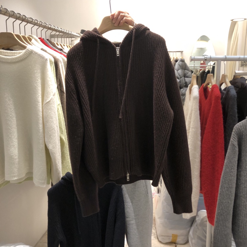 MAJDAN韓國直郵女裝新品人氣推薦24秋冬真品衛衣拉鏈連帽MAJDAN衛衣圖色3