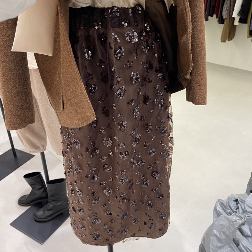 BROWNS-P韓國直郵東大門實拍女裝新款人氣推薦熱賣24秋冬長裙BROWNS-P長裙圖色3
