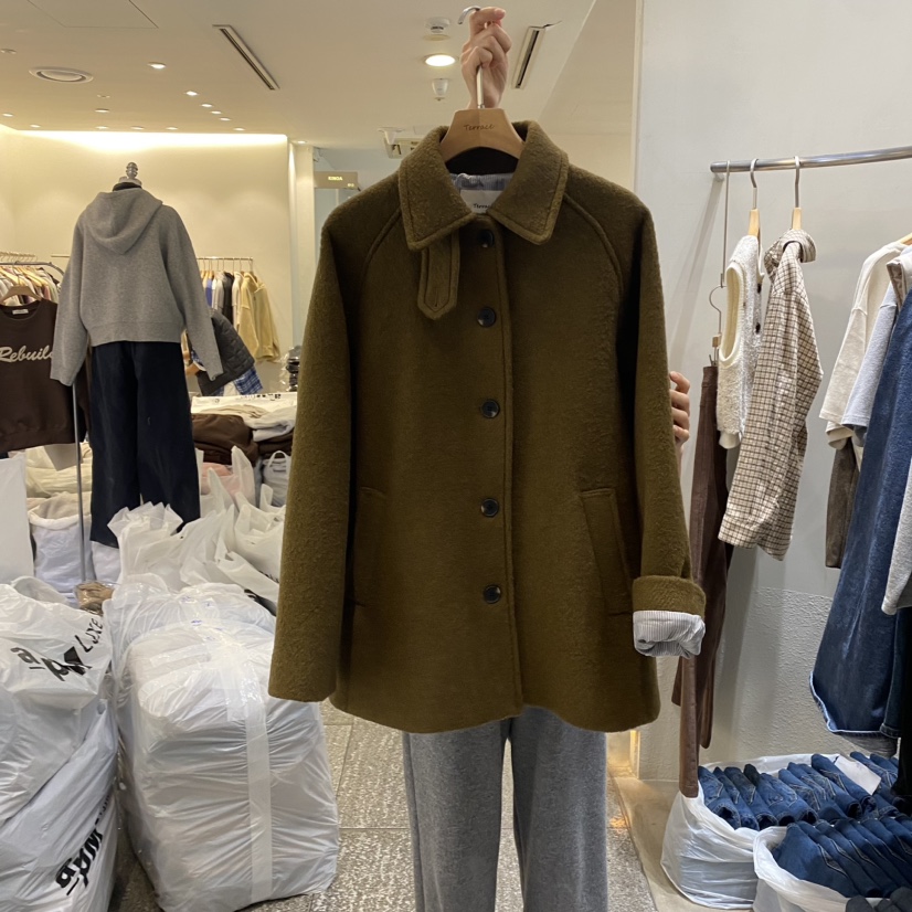 Terrace韓國直郵女裝新款真品時尚熱賣職業推薦人氣短款大衣TERRACE短款大衣圖色3