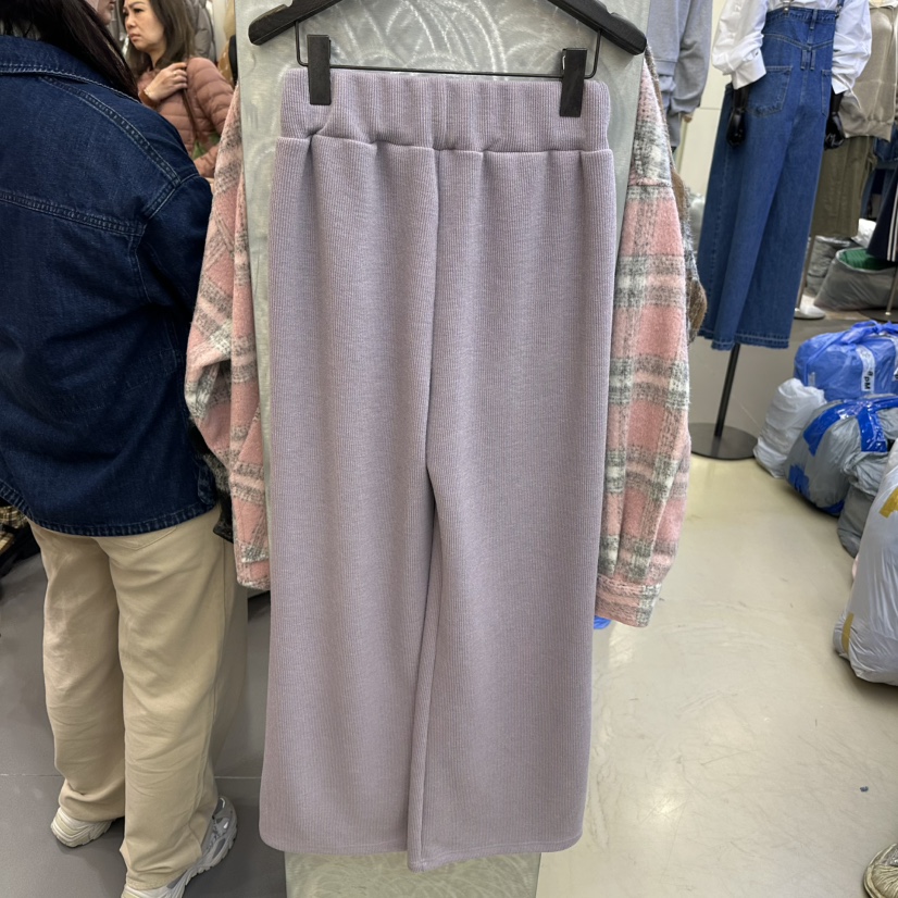 5K韓國直郵女裝新款時尚休閑24秋冬熱賣推薦人氣休閑褲羅紋5K休閑褲